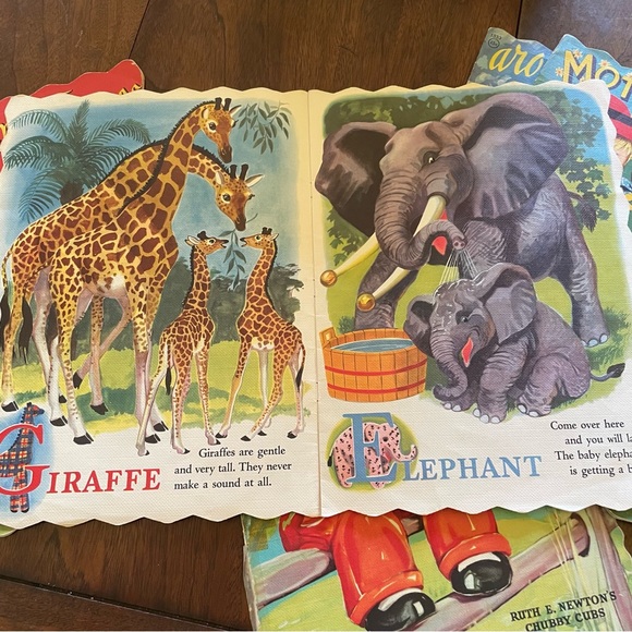 Vintage 1940s-50s Children's Picture Books - Oversized Cloth Linen - Merrill Co. - Picture 15 of 16